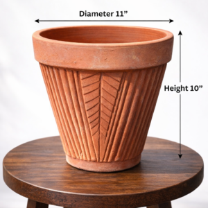 Lahori Terracotta Clay Pots Leaf Style🏺🌿 12"