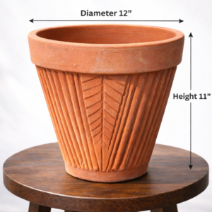 Lahori Terracotta Clay Pots Leaf Style🏺🌿 14"