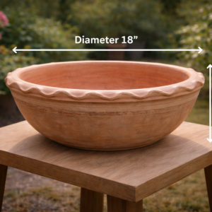 Peshawari Clay Bowl 🏺🌿 18"