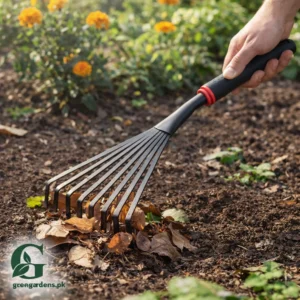 Premium Hand Leaf Rake - Carbon Steel Garden Tool